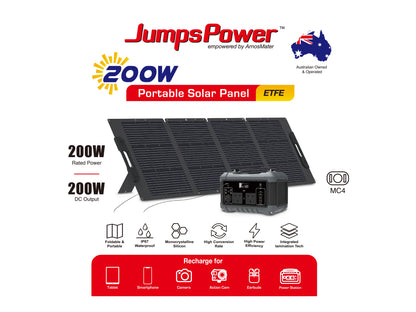 APE 200W Portable solar panel power bank Australia - JumpsPower solar changer Flexible Solar Panel