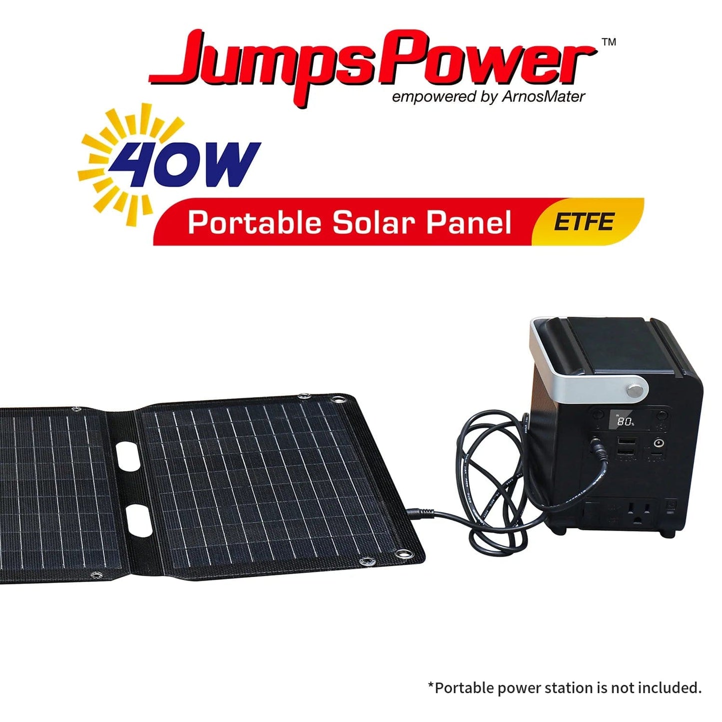 APE portable power station with solar panel - JumpsPower solar Generator Flexible Solar Panel