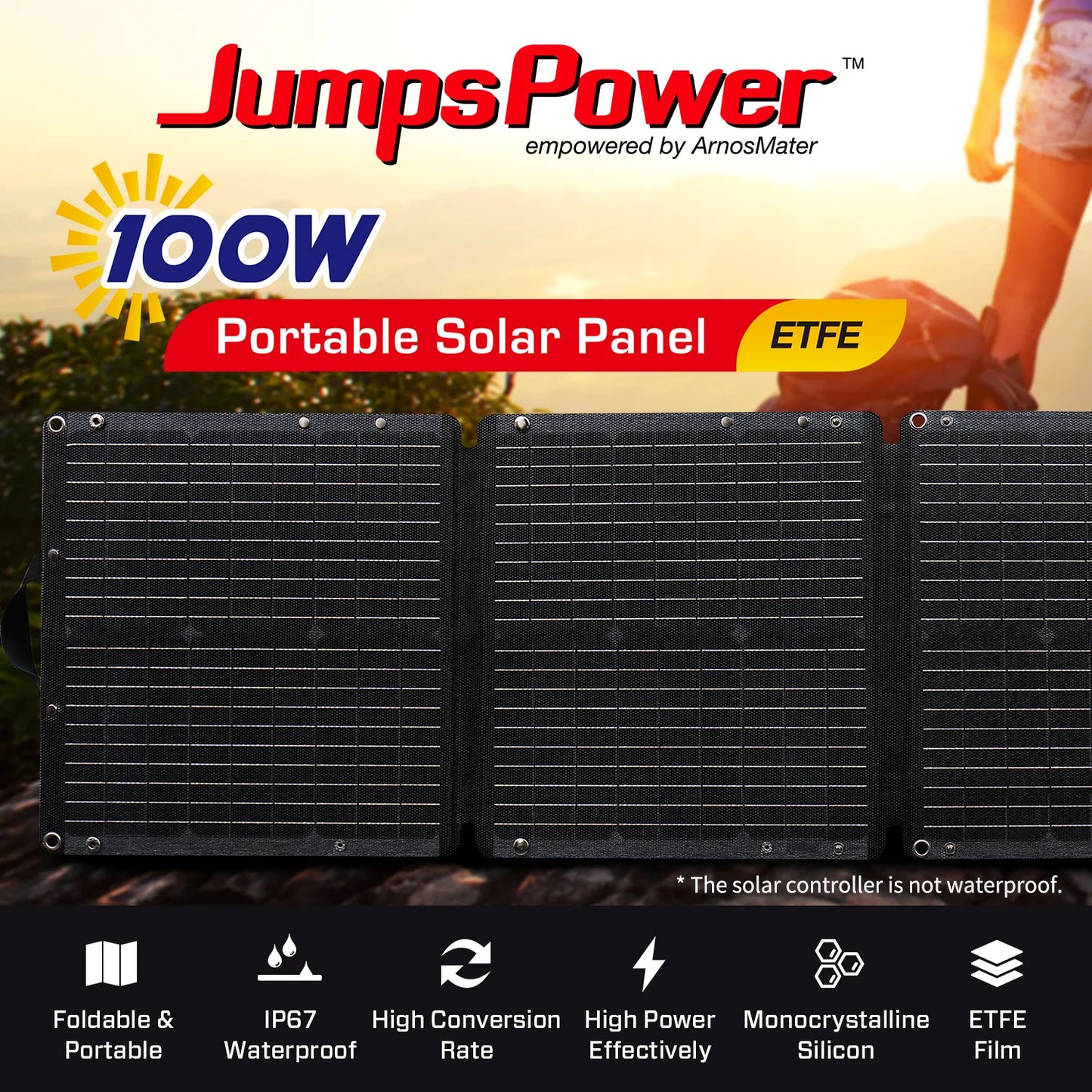 JumpsPower 100w foldable solar panel Australia - APE Flexible solar panel for mobile charging