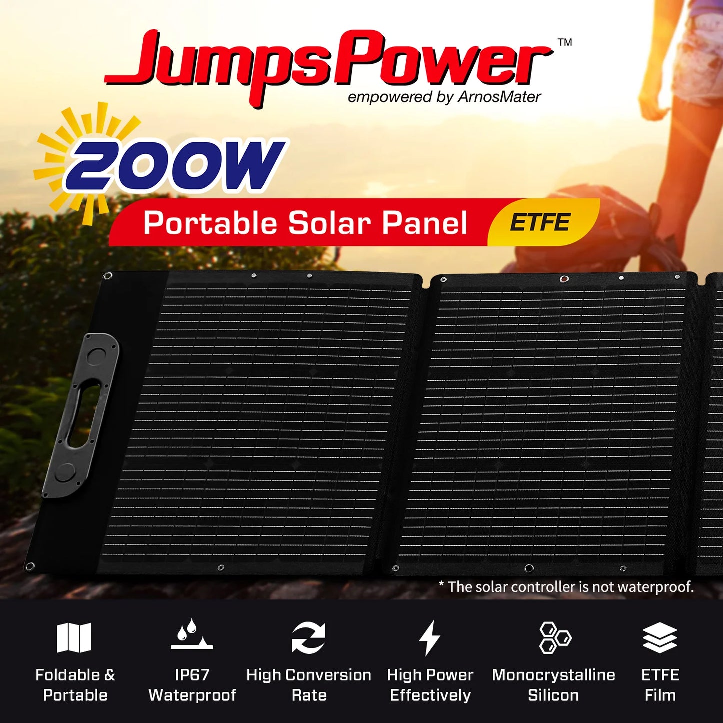 Australia 200W Portable Solar Panel - APE solar changer 22-23% Conversion Rate